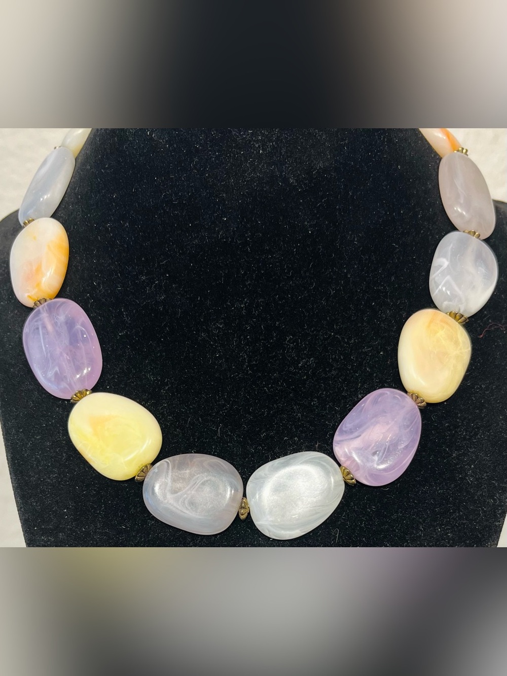 Vintage Pastel Multi-Color Stone Necklace